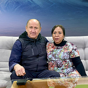 C.P. Fidel Cardozo O. y Maestra Avelina López O.